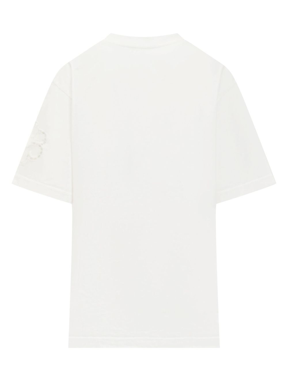 floral-appliqué T-shirt - 2