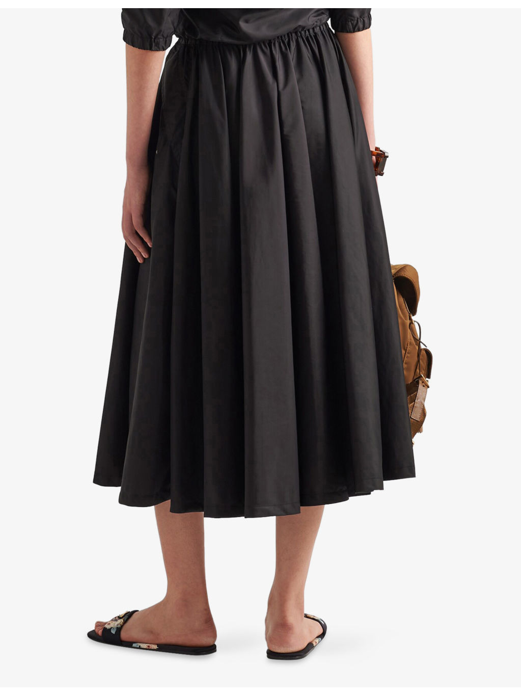 Re Nylon Logo-Embellished Woven Midi Skirt - 4
