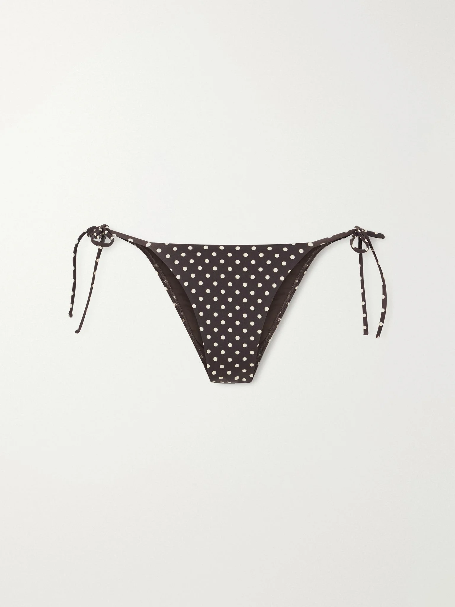 The String polka-dot recycled bikini briefs Brown - 1