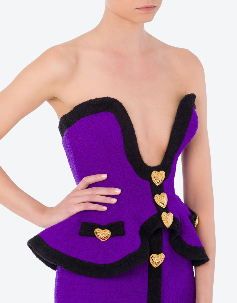 HEART BUTTONS BOUCLÉ CORSET TOP 4
