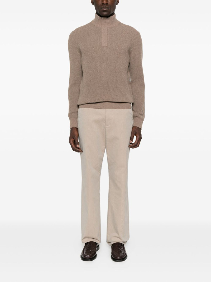 Canali high-neck half-zip sweater outlook