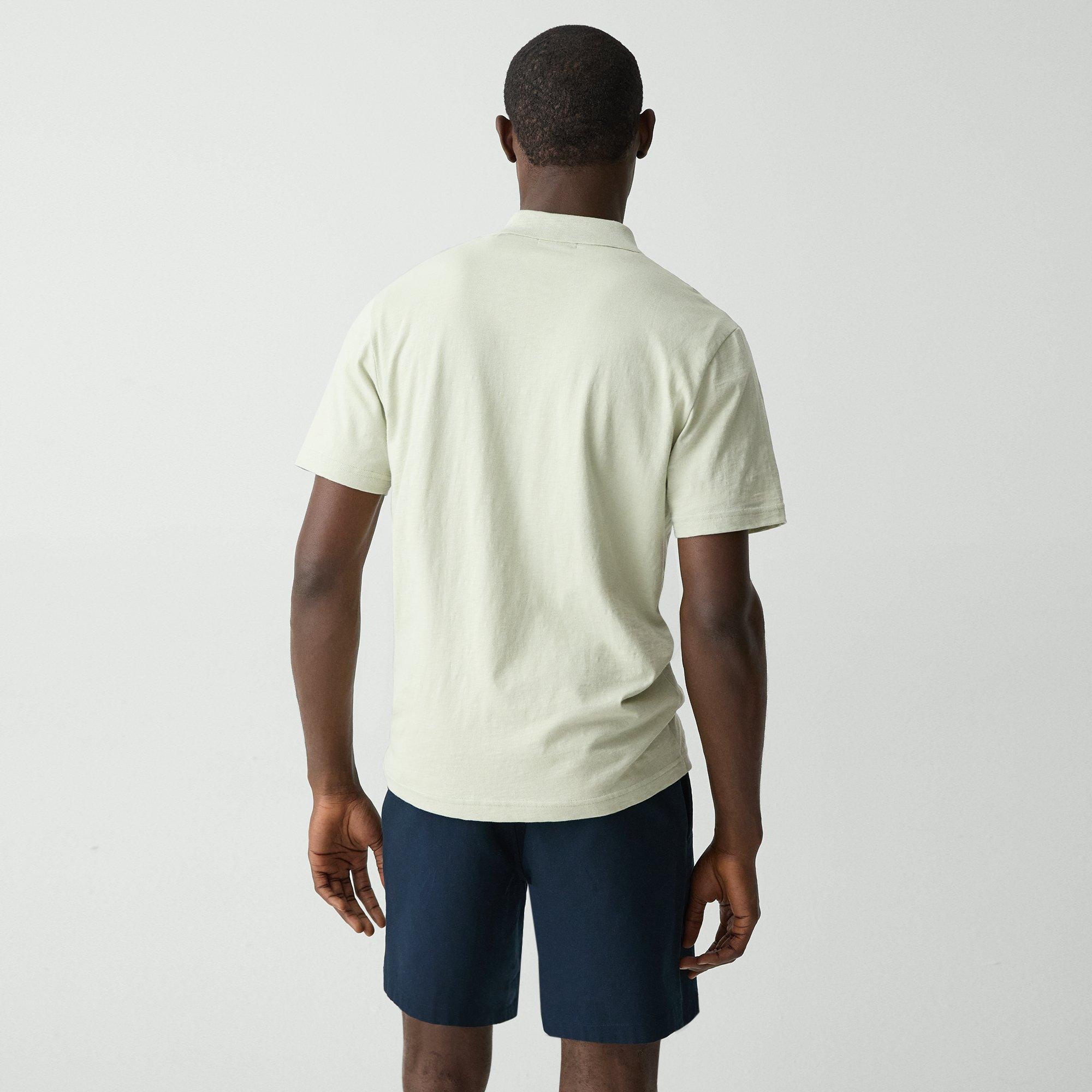 Bron Polo Shirt in Cosmos Slub Cotton - 4