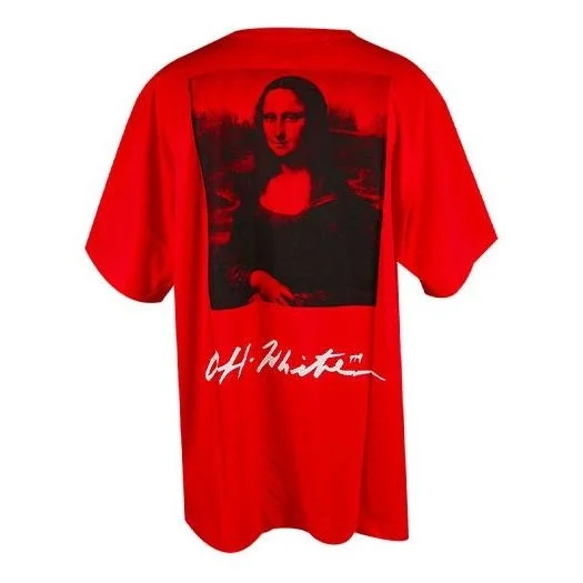 Off-White Mona Lisa Oversized T-Shirt 'Red' OMAA038S191850052010 - 1