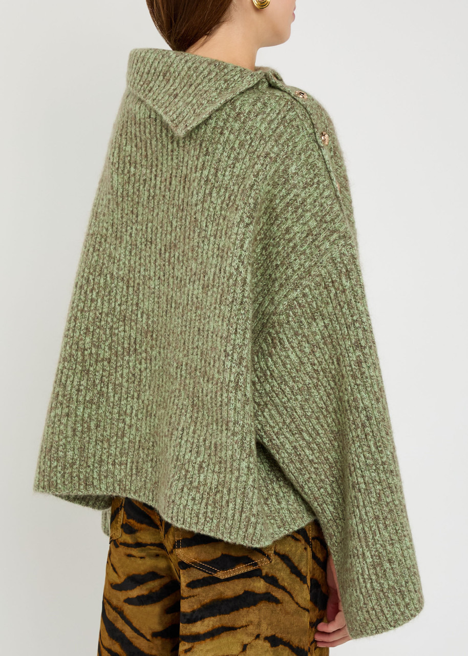 Ganni Melange Brushed Wool-blend Jumper - 3