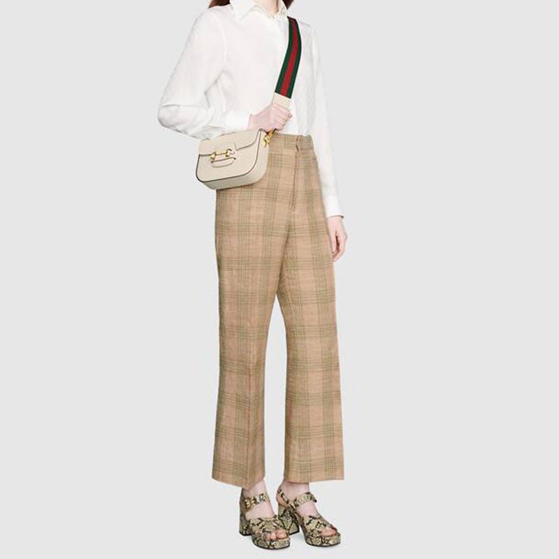 (WMNS) Gucci Horsebit 1955 Retro Shoulder Messenger Bag 'Cream White' 658574-18YSG-9068 - 9