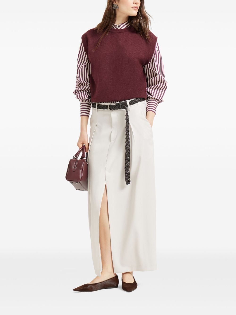 round-neck cashmere sweater - 2