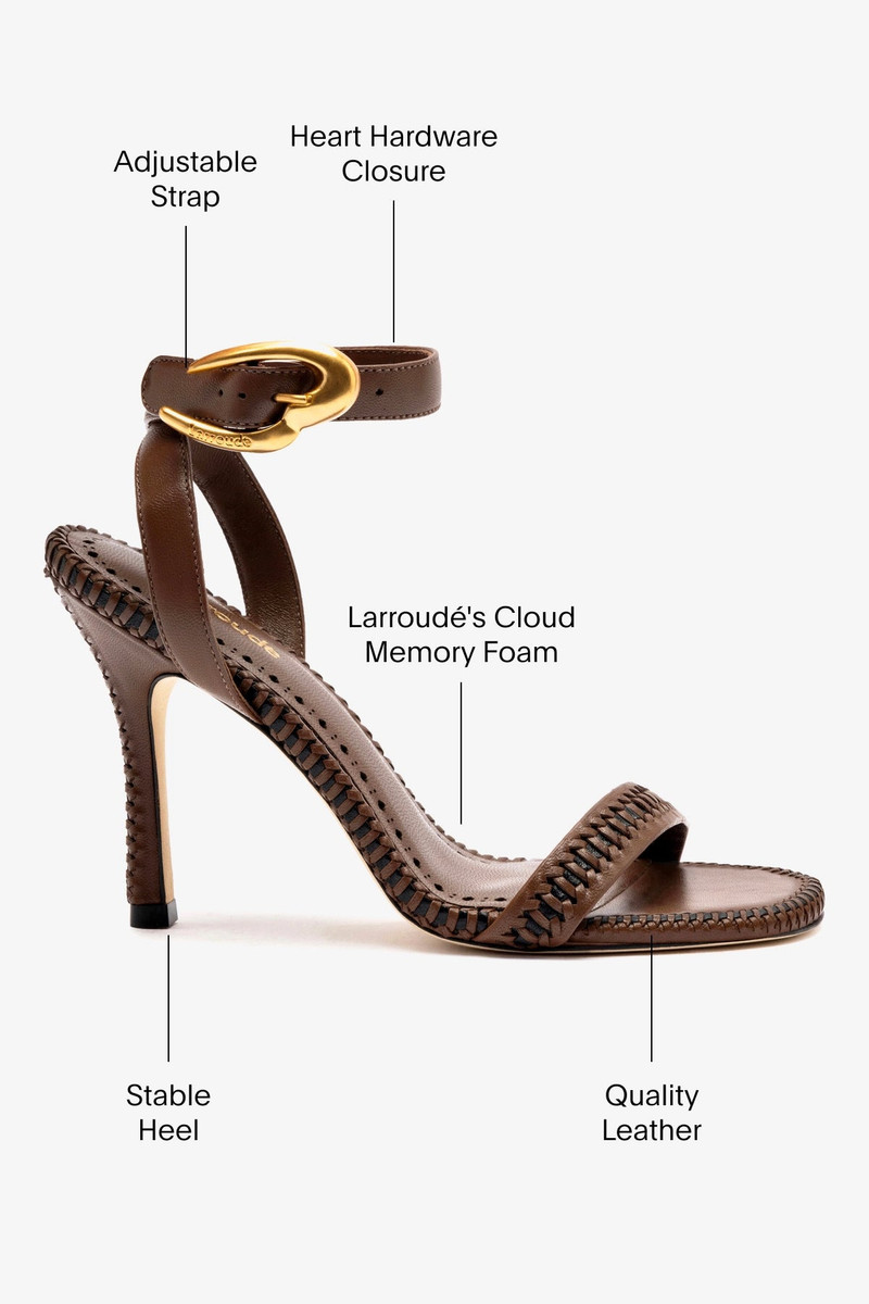 Verona Sandal In Burnt Umber Leather 5