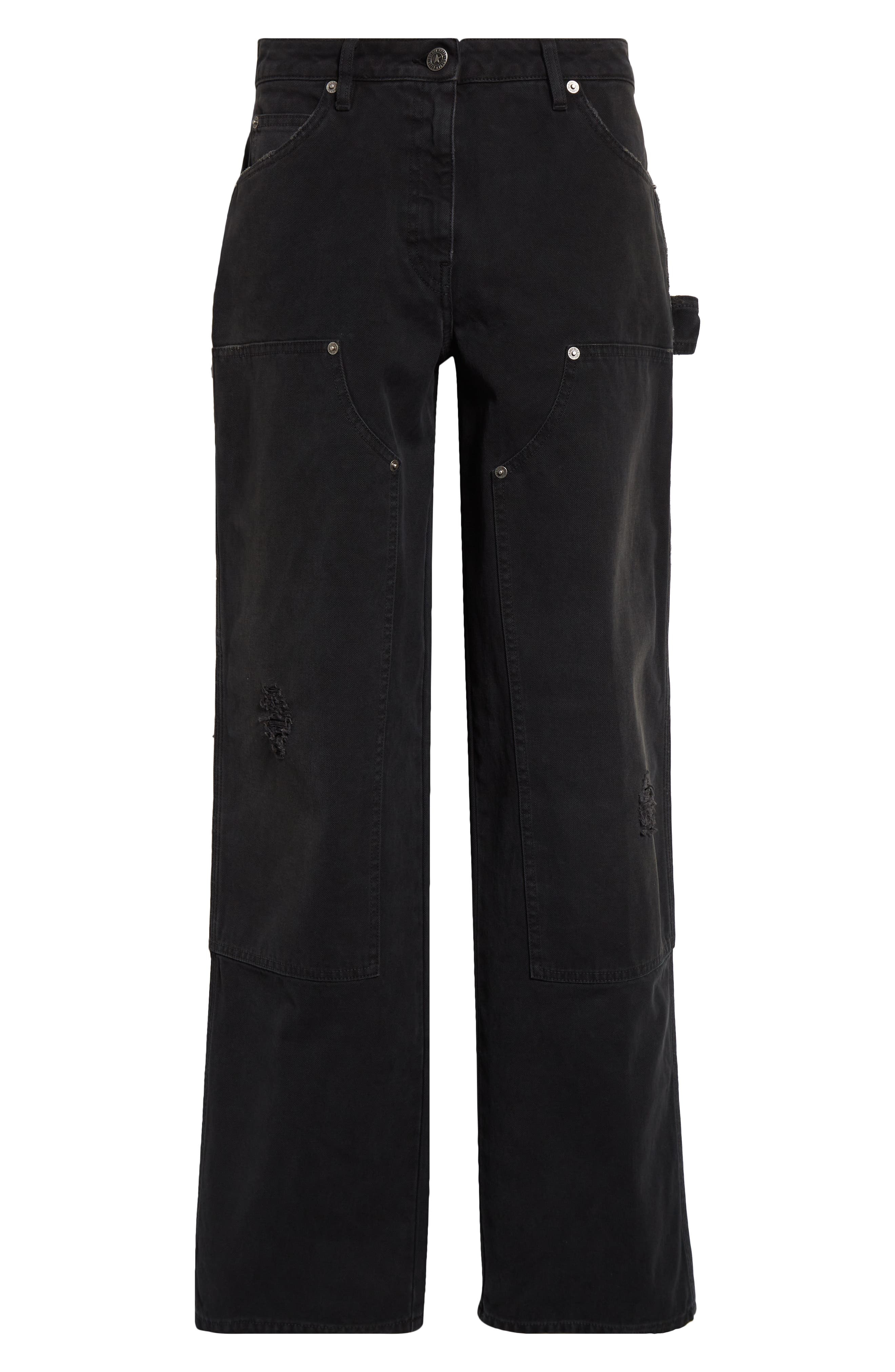 Golden Goose Journey Marley Distressed Carpenter Jeans in Black at Nordstrom - 2