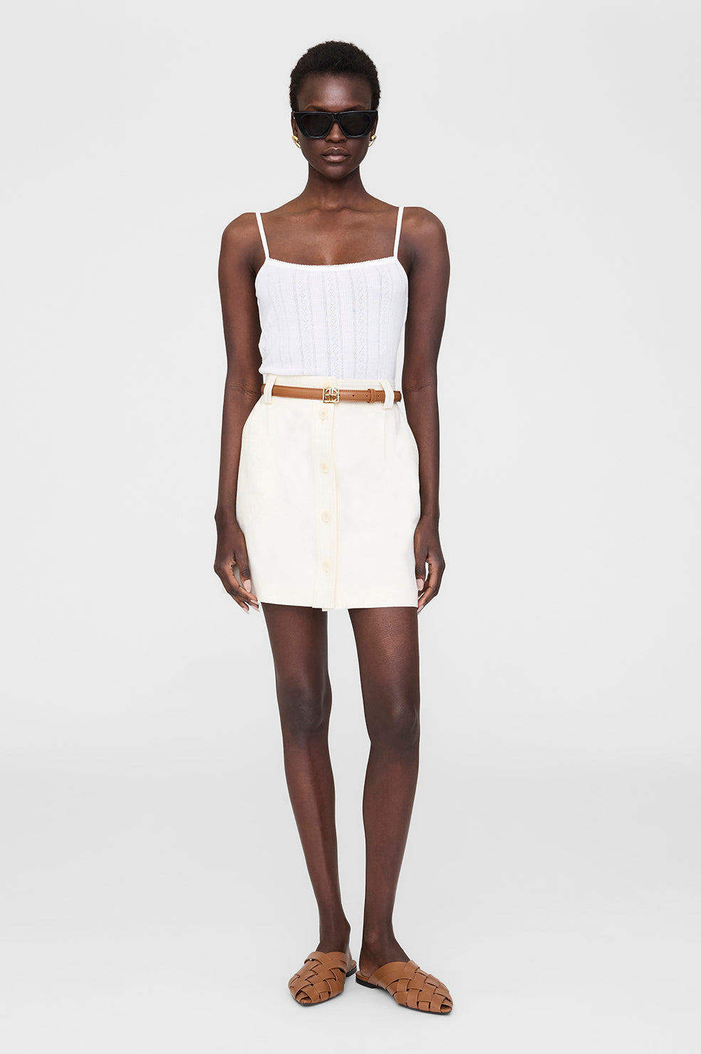 Zaire Mini Skirt - Cream - 2