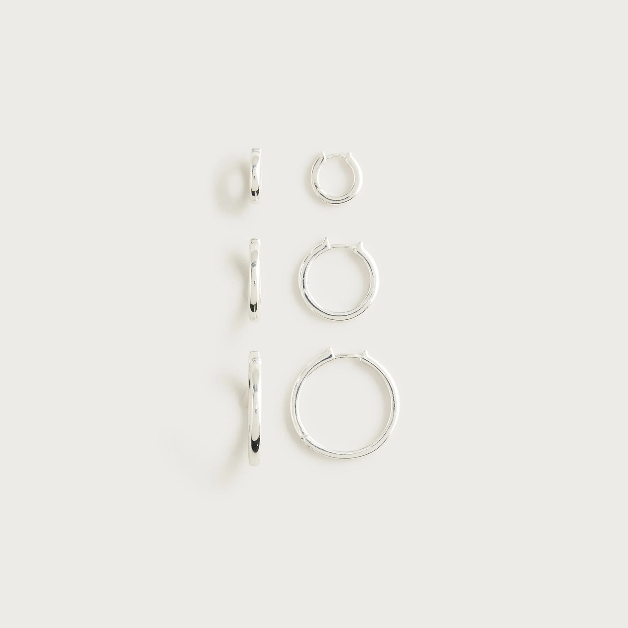Small hoop earrings set-of-three - 1