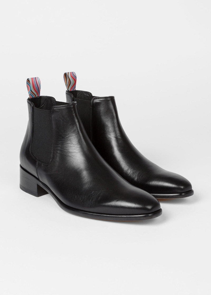 Black Leather 'Jackson' Chelsea Boots 1