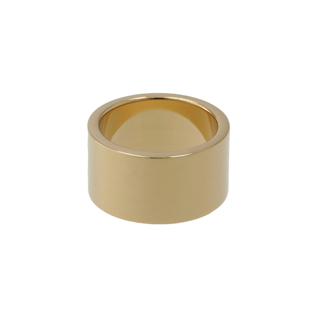 LOGO RING 12MM (YELLOW GOLD PLATING BURATTATO) - 2