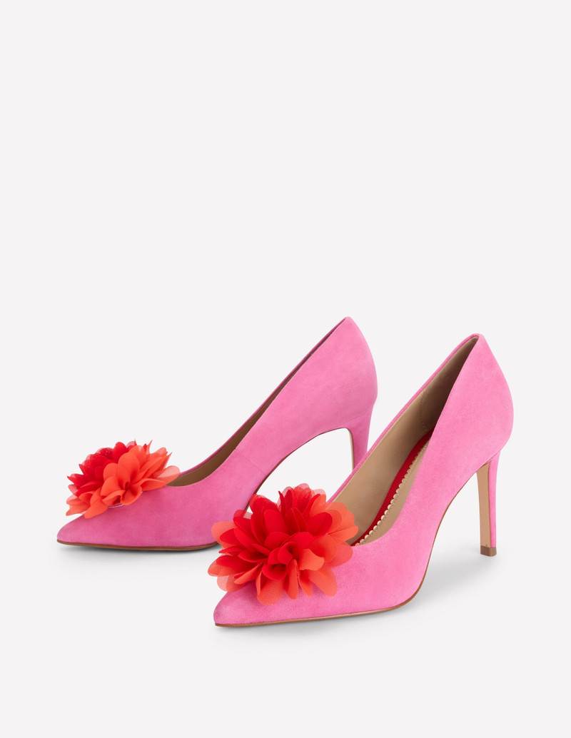 Flower Point Heels-Hot Pink 3