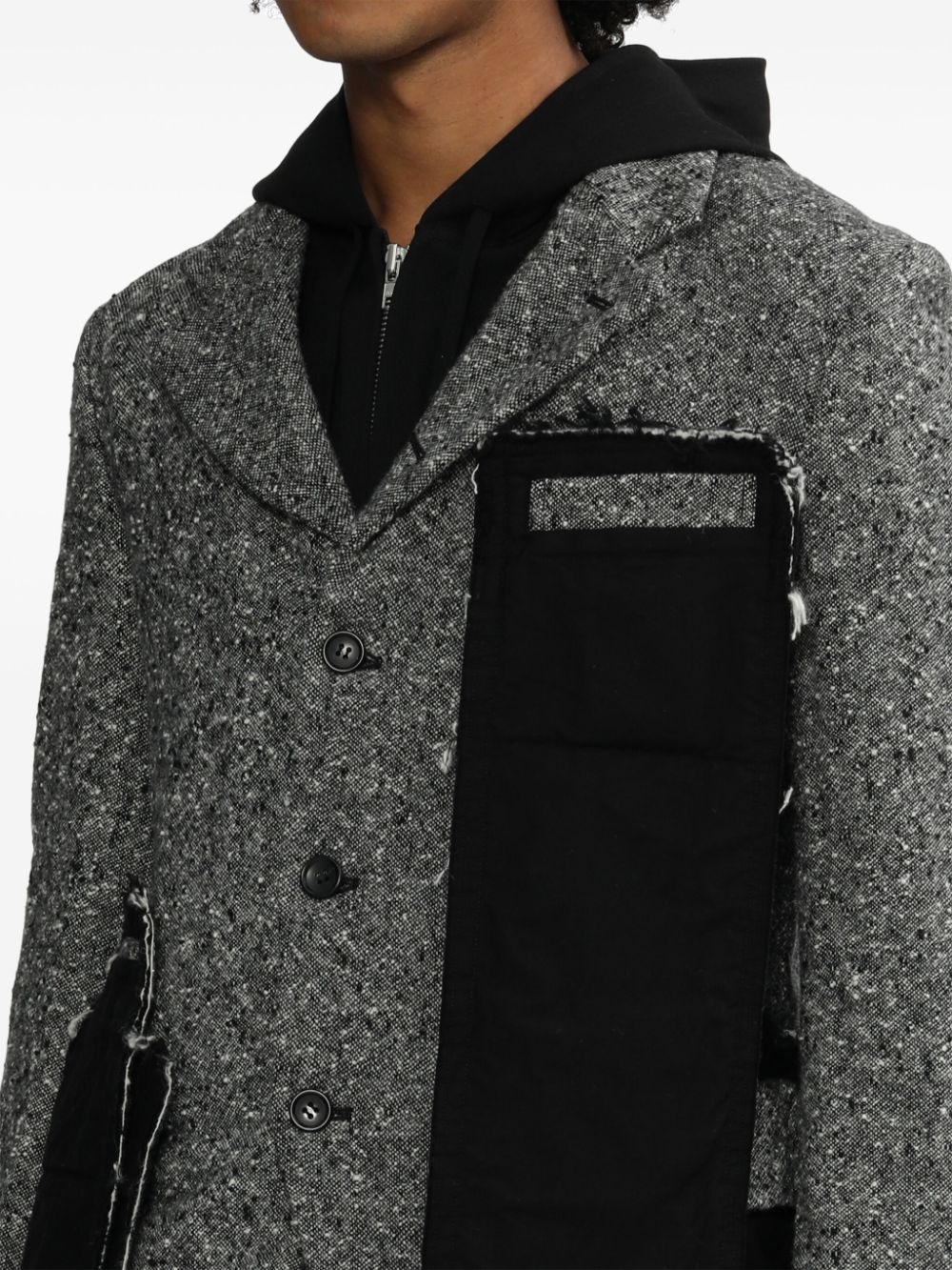 tweed panelled blazer - 7