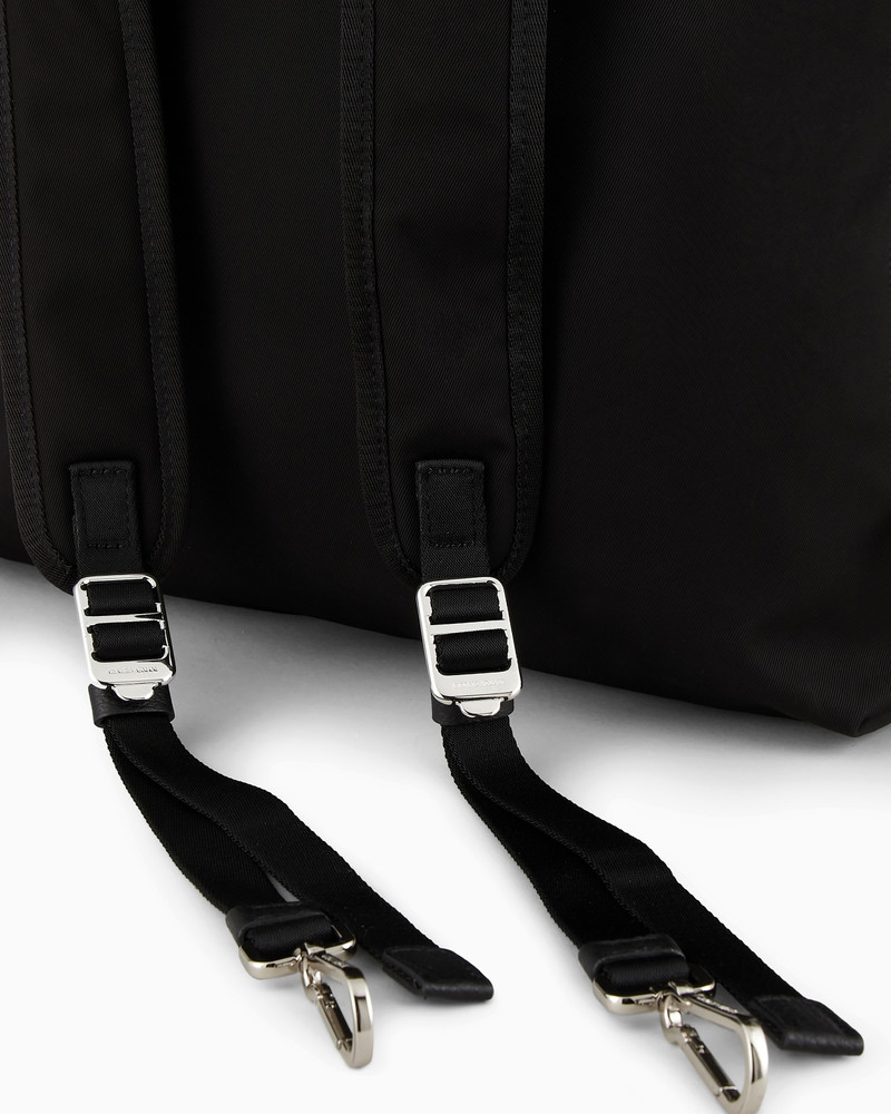 ASV convertible shopper bag in nylon and pebbled leather 5