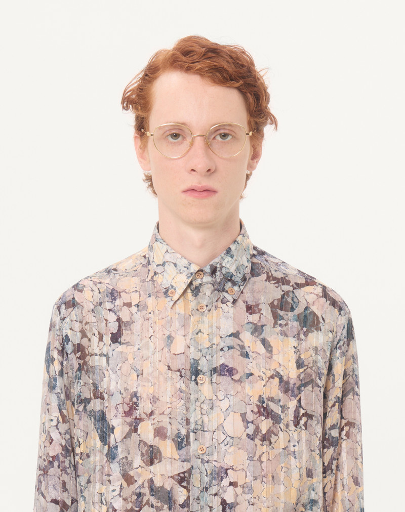 VALENTINO SILK AND LUREX SHIRT WITH ALL-OVER URBS PRINT 4