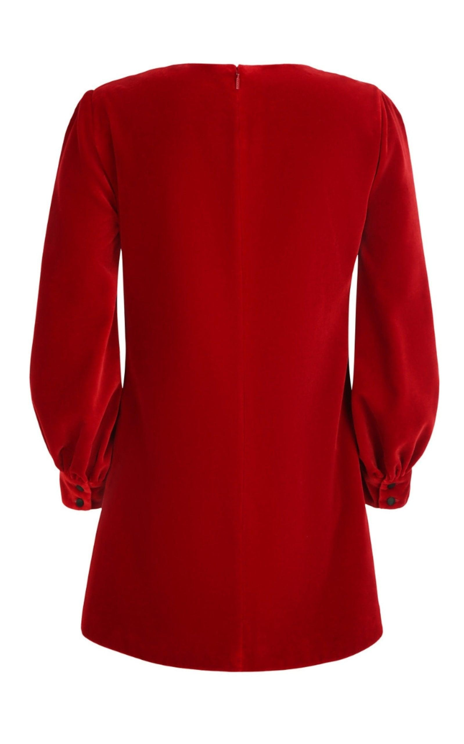 Stretch Cotton-Velvet Mini Dress - 6