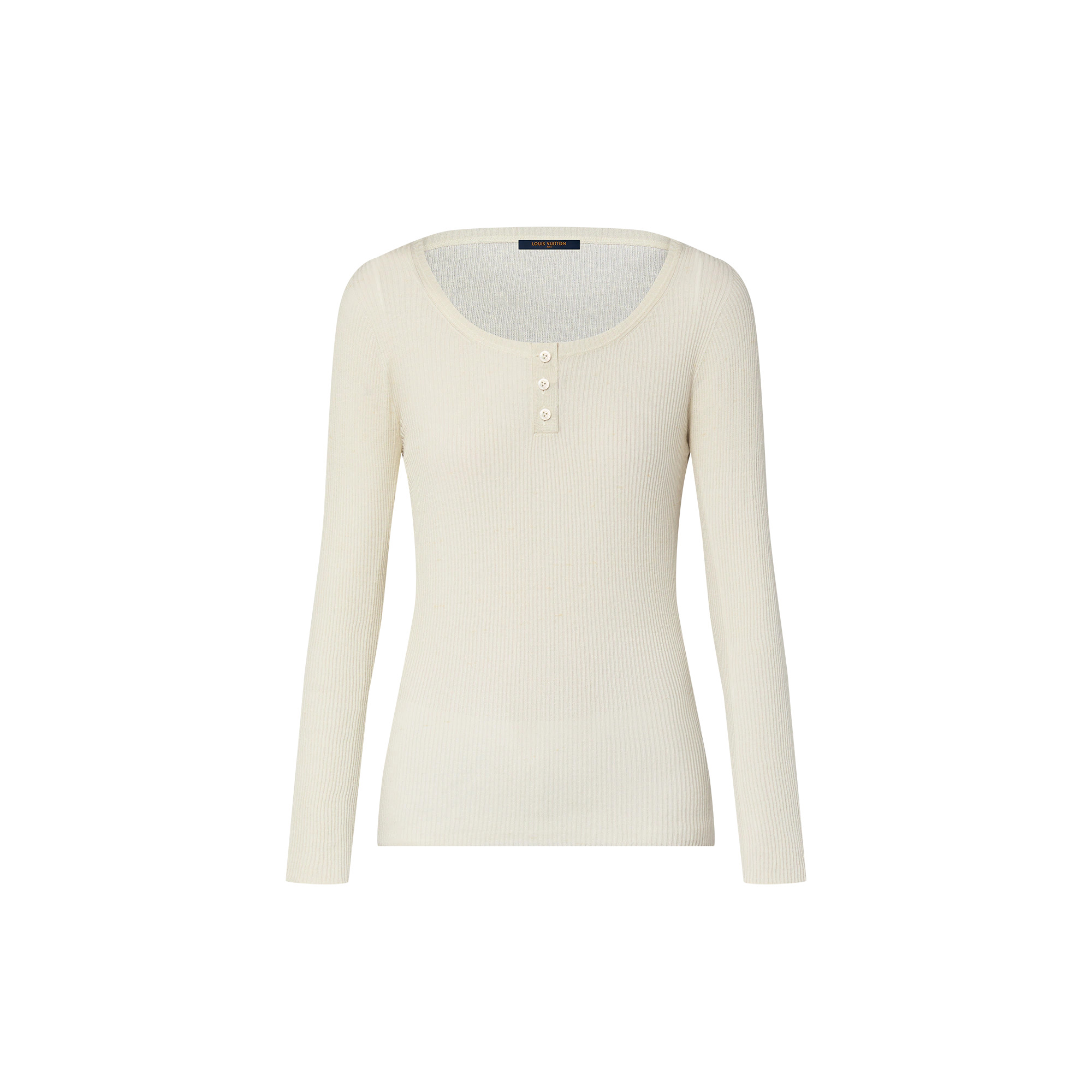 Ribbed Henley Top - 1