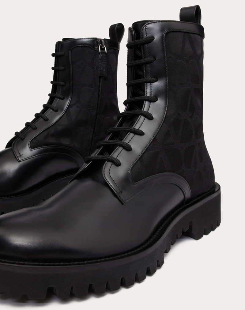 TOILE ICONOGRAPHE COMBAT BOOT IN TOILE ICONOGRAPHE TECHNICAL FABRIC AND CALFSKIN 5