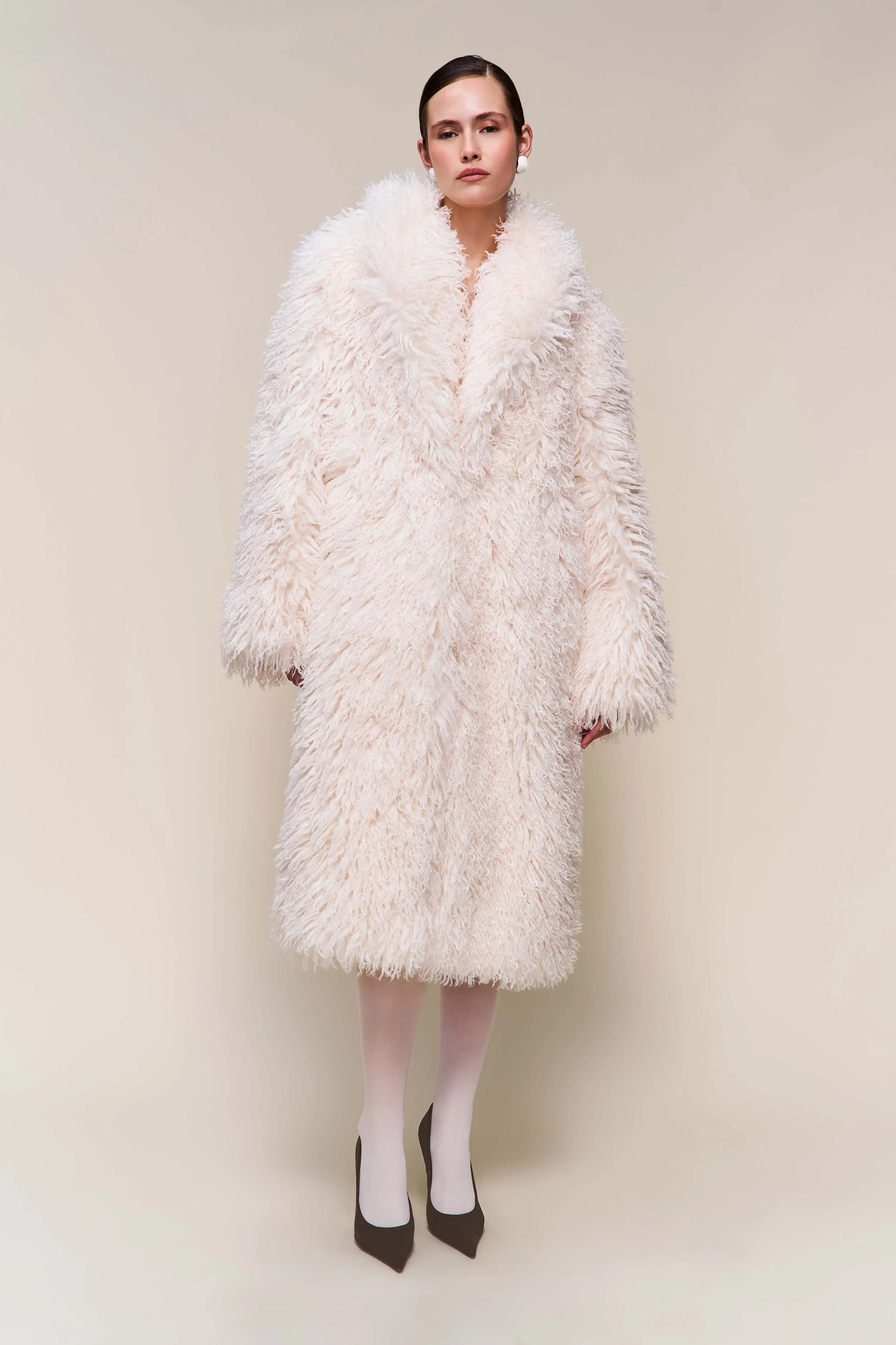 PUGLIA MAXI FUR COAT - 1