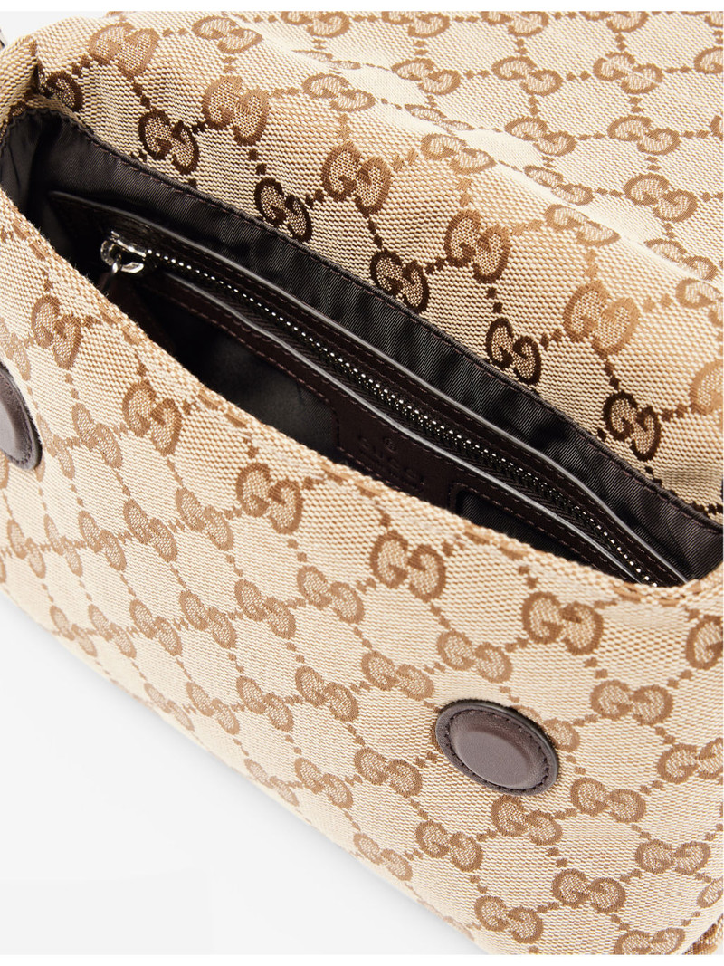 Small GG Web Canvas Crossbody Bag 5