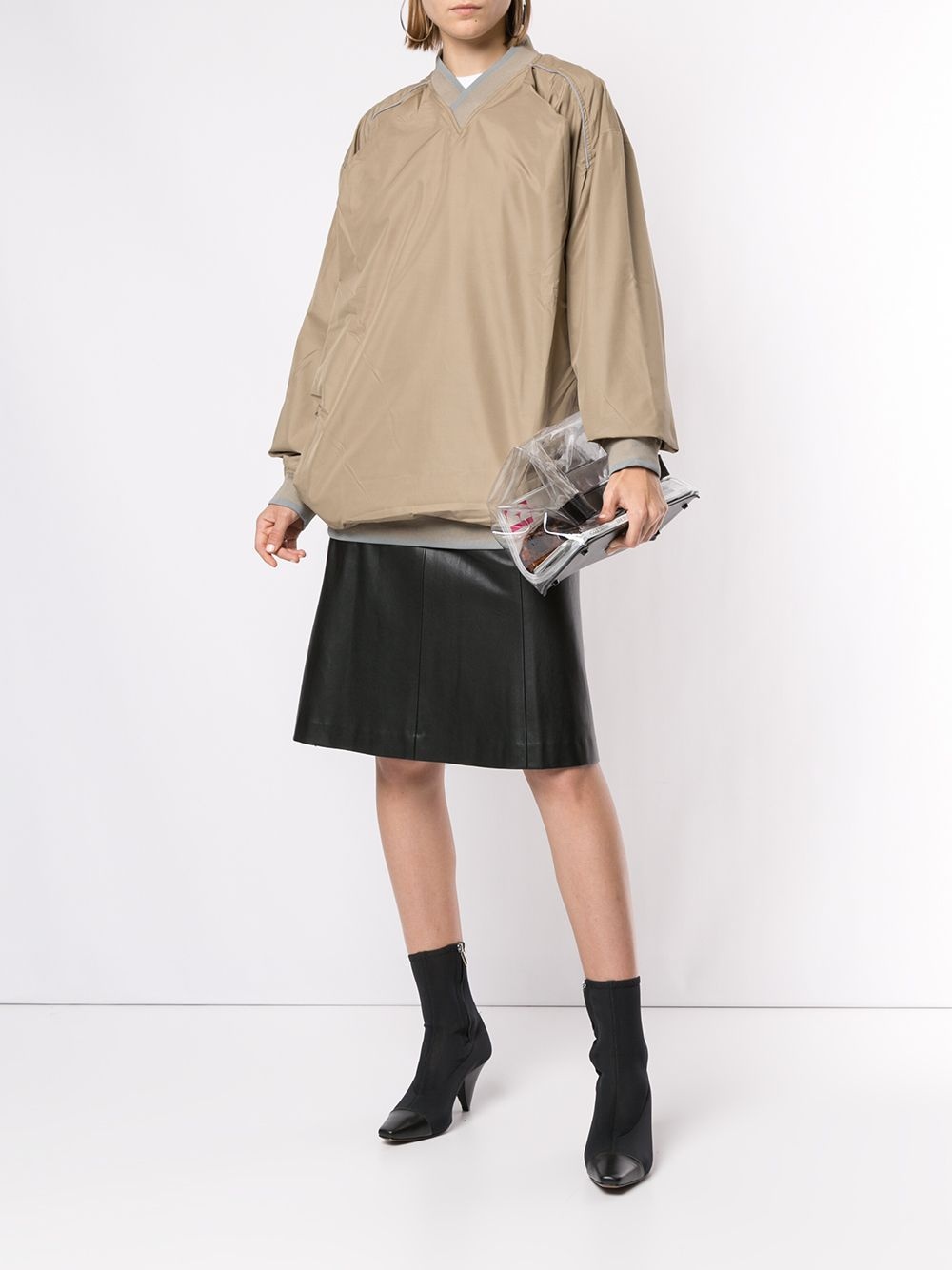 oversized piped sweatshirt - 3