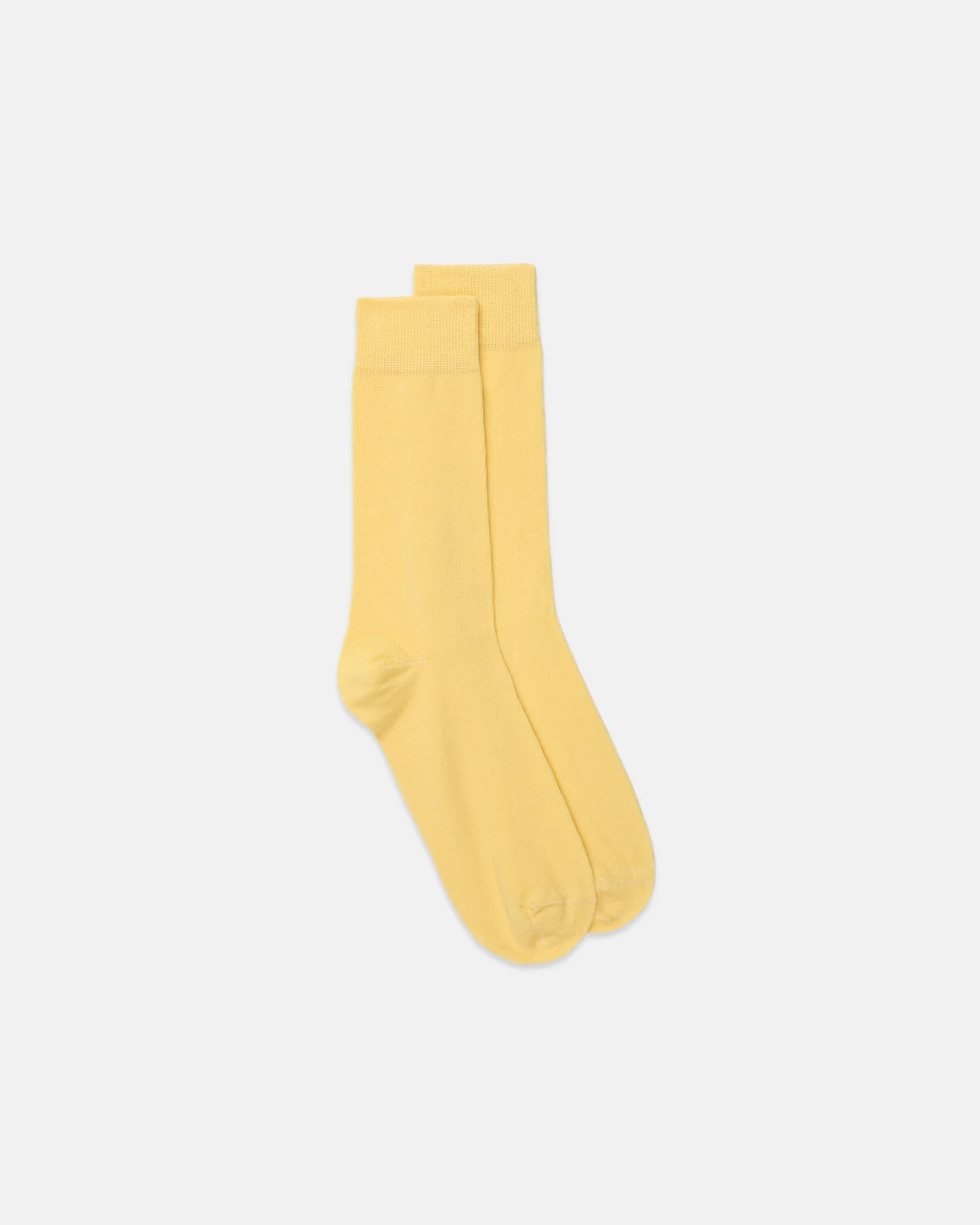 SOLID YELLOW COTTON SOCKS - 1