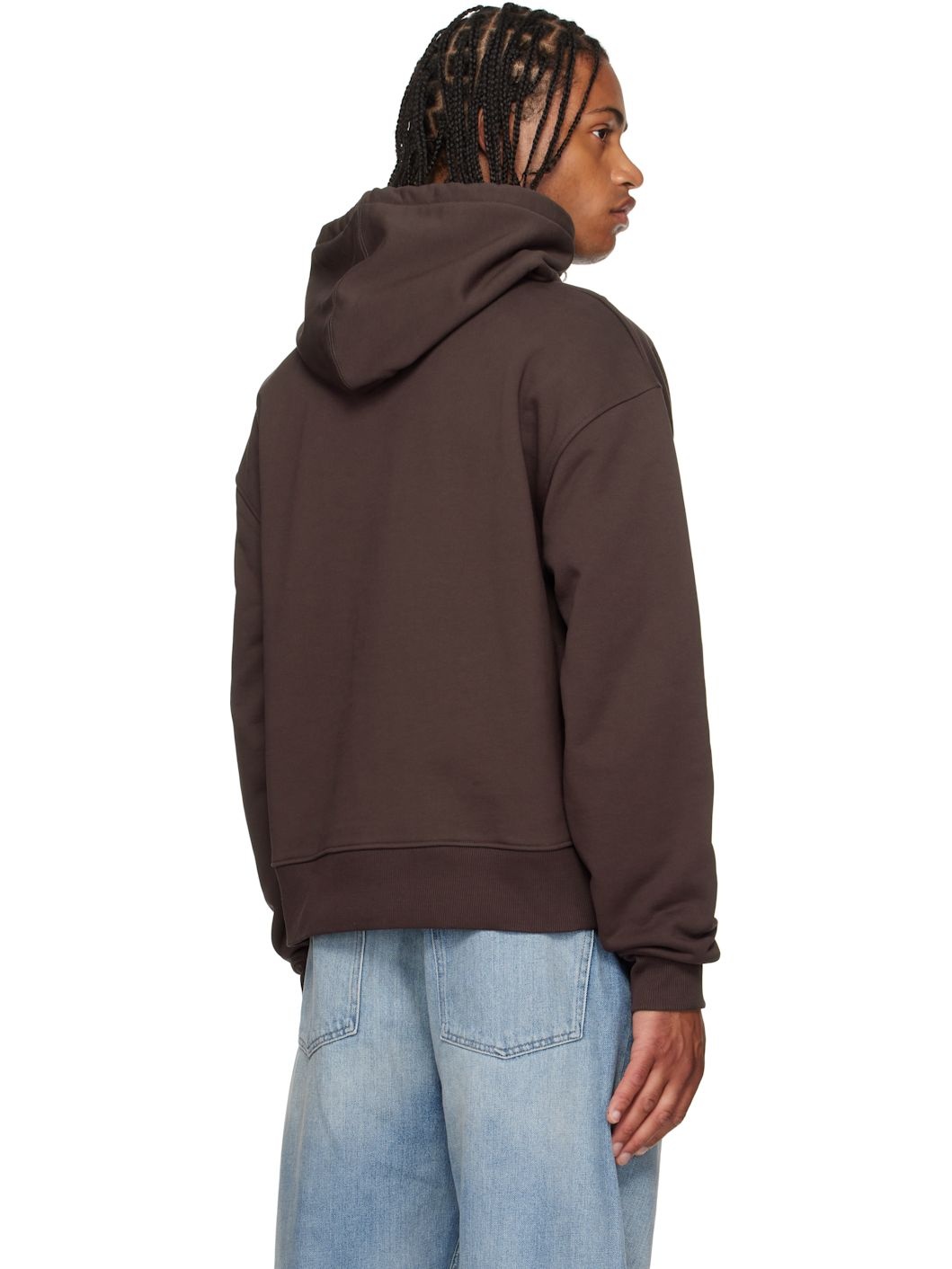Brown Printed Wood Hoodie - 3