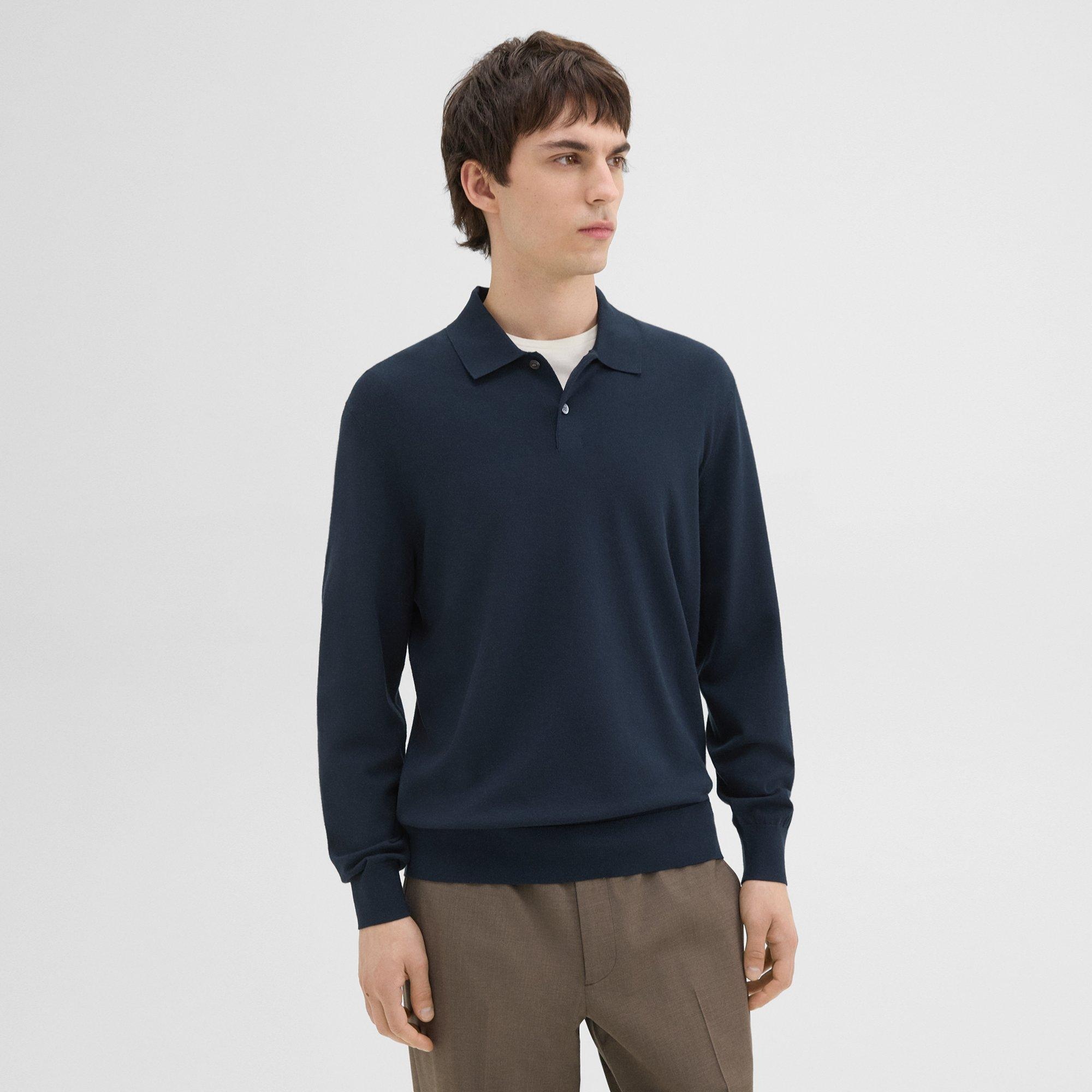 Goris Long-Sleeve Polo Shirt in Light Bilen - 3