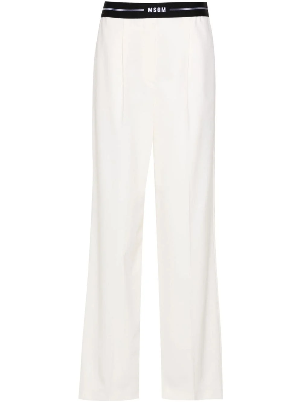 logo-waistband wide-leg trousers - 1