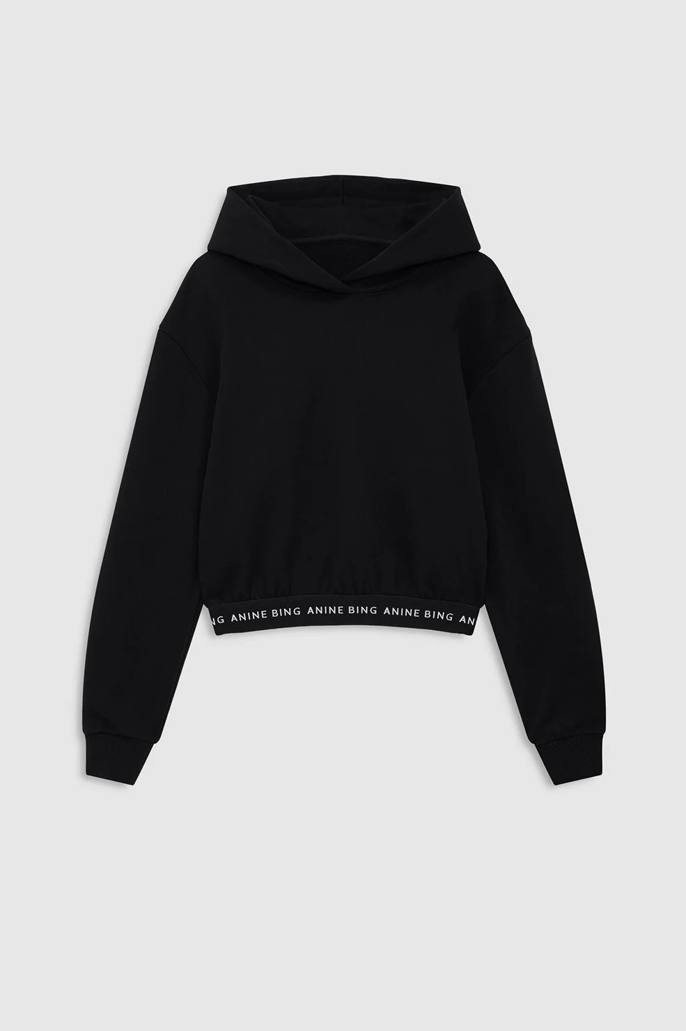 Dany Cropped Hoodie - Black - 1