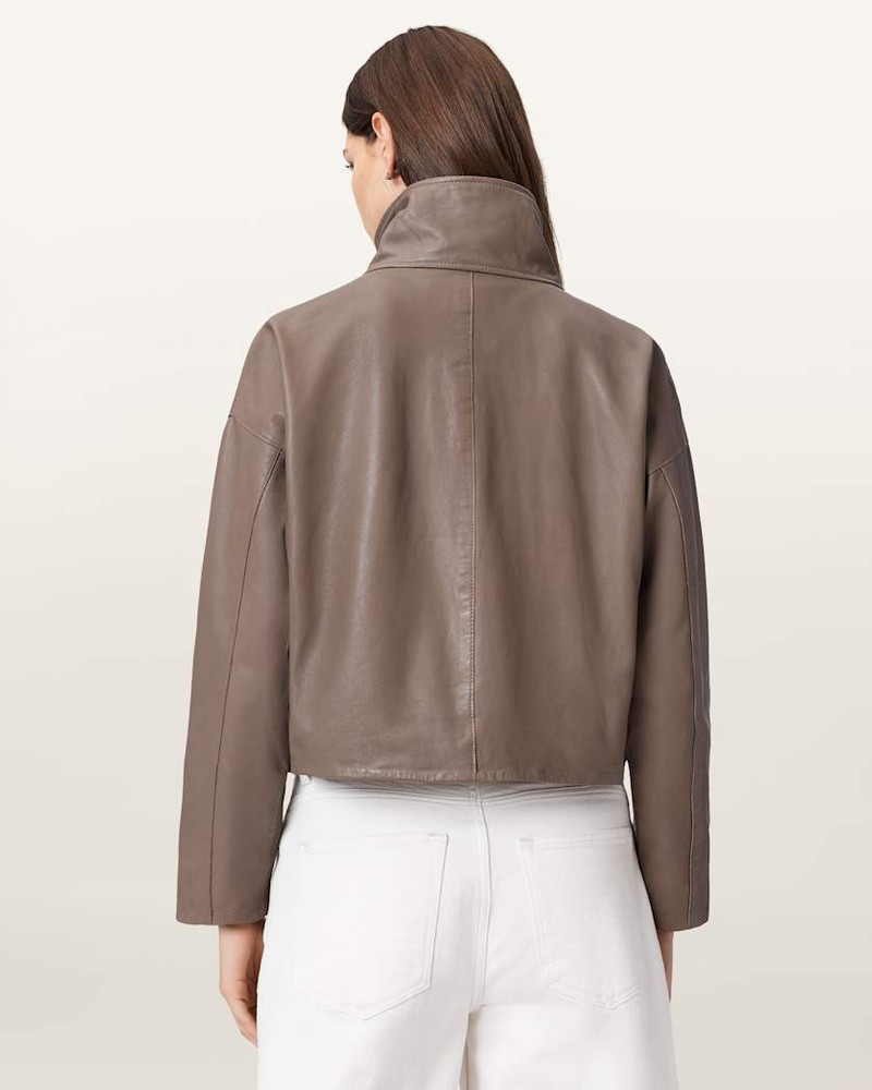 RYDER FUNNEL NECK LEATHER JACKET 8