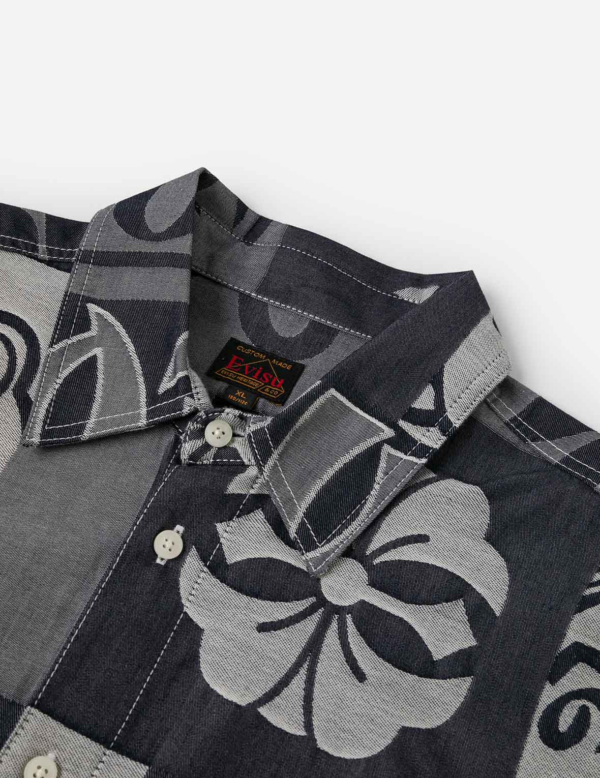 Allover Henohenomohe Godhead Jacquard Relax Fit Denim Shirt - 6