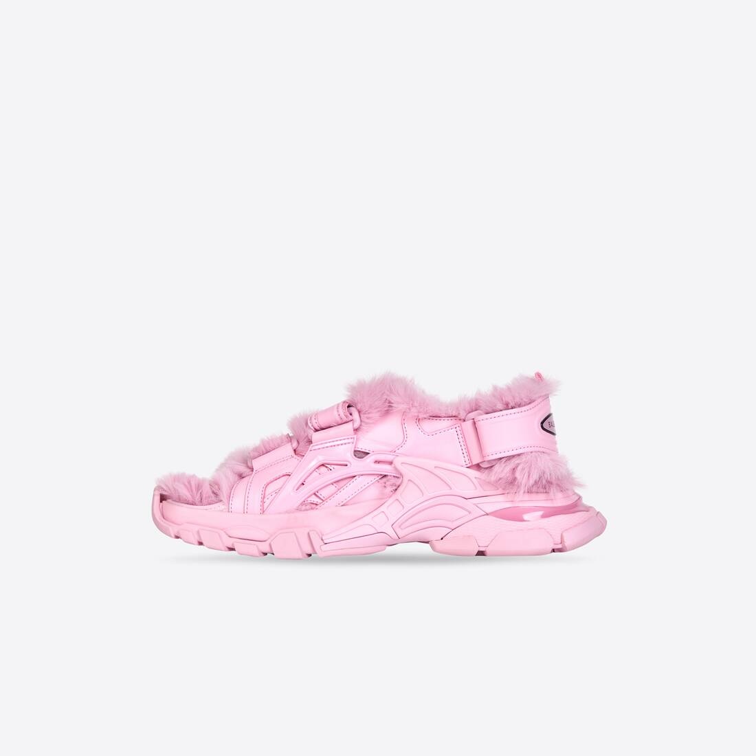 Women's Track Sandale Fake Fur in Pink - 4
