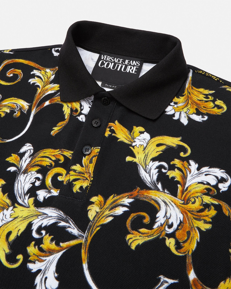 VERSACE JEANS COUTURE Outline Barocco Polo Shirt outlook