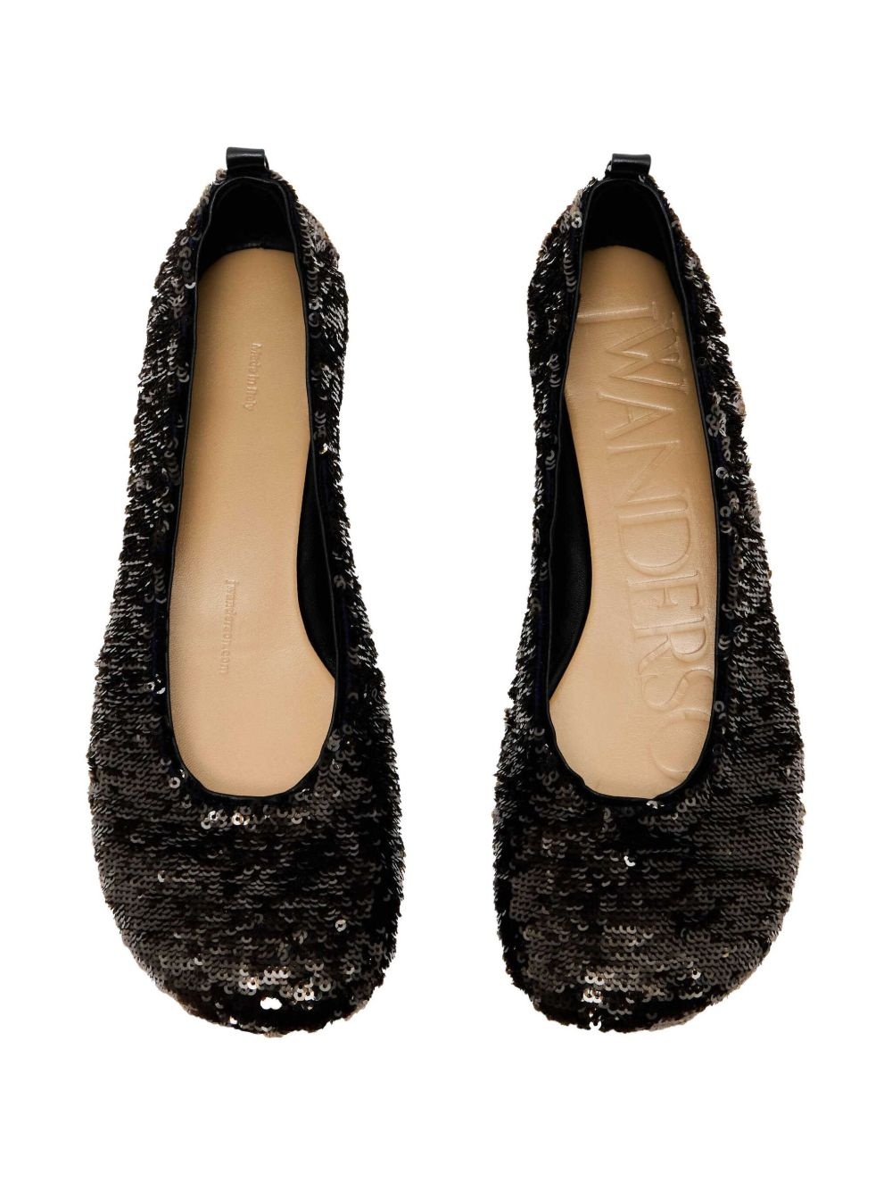 sequinned ballerina flats - 4