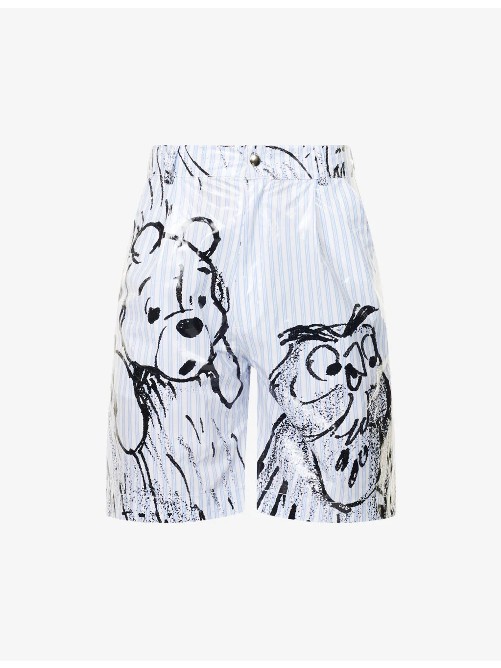 Harry Lambert for S.S Daley x Disney Stuck Stripe-Print Waxed-Cotton Shorts - 1