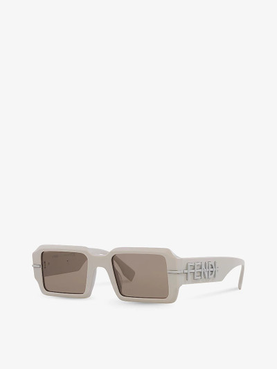 FENDI FE40073U Fendigraphy rectangle-frame acetate sunglasses outlook