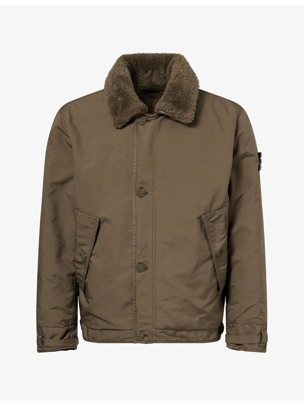 Ghost David-TC Shearling-Collar Woven Jacket - 1