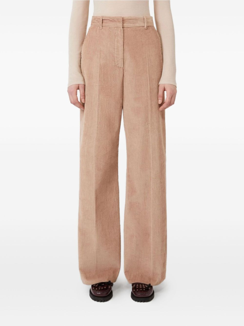 corduroy wide-leg trousers - 2