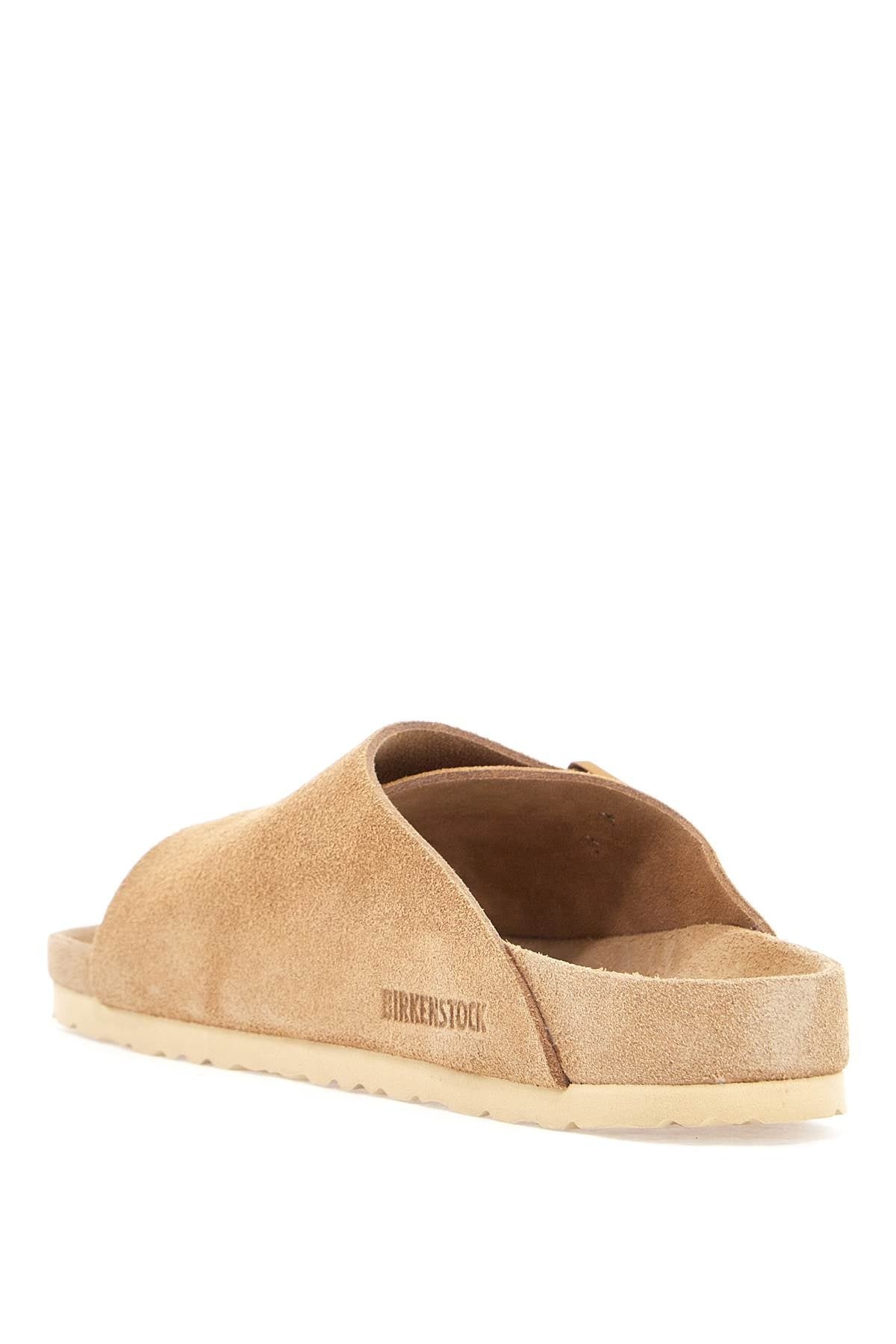 サンダル・ミュール beige suede zurich sandals with adjustable buckles BIRKENSTOCK Beige Suede Zurich Sandals With Adjustable