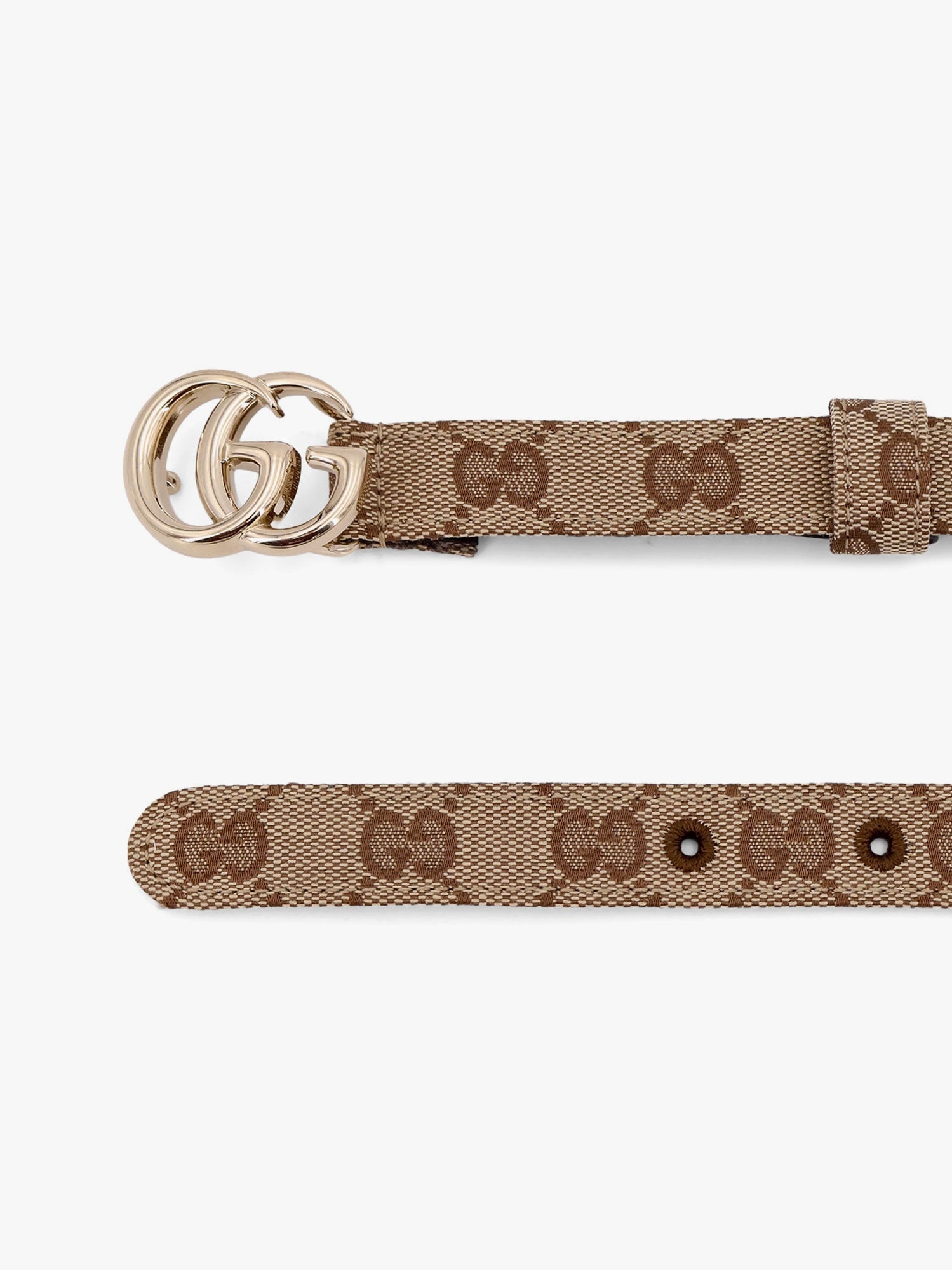 GUCCI Gg supreme fabric and leather belt ベルト グッチ GUCCI GG Supreme fabric belt with GG buckle | TheDoubleF