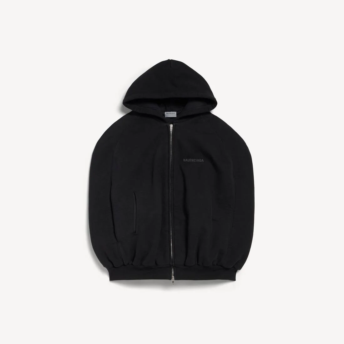 Women's Balloon Cape Hoodie in Black - 1