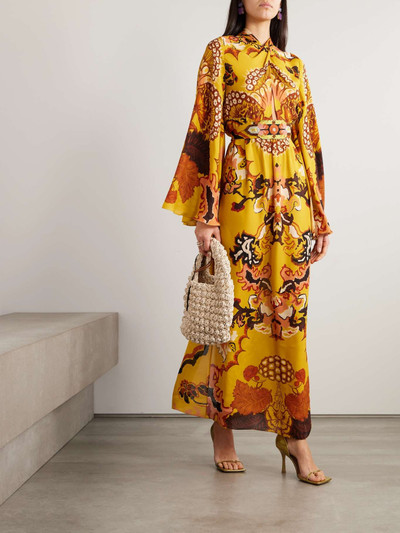 Johanna Ortiz Frontier Melodies embroidered printed silk-georgette maxi dress outlook