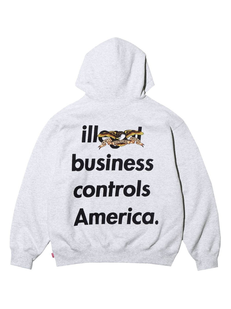 Supreme ANTIHERO® graphic-print hoodie outlook