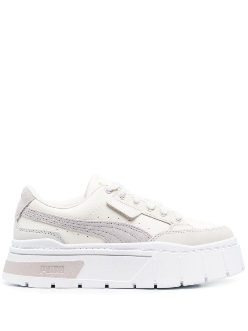 low-top platform sneakers - 1