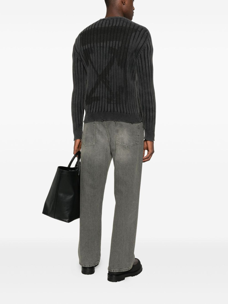 Off-White ribbed distressed-finish sweater outlook