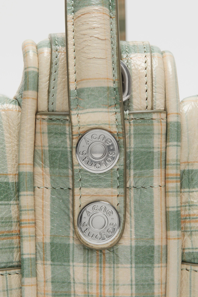 Camero Kit check crossbody bag - Green/orange 7