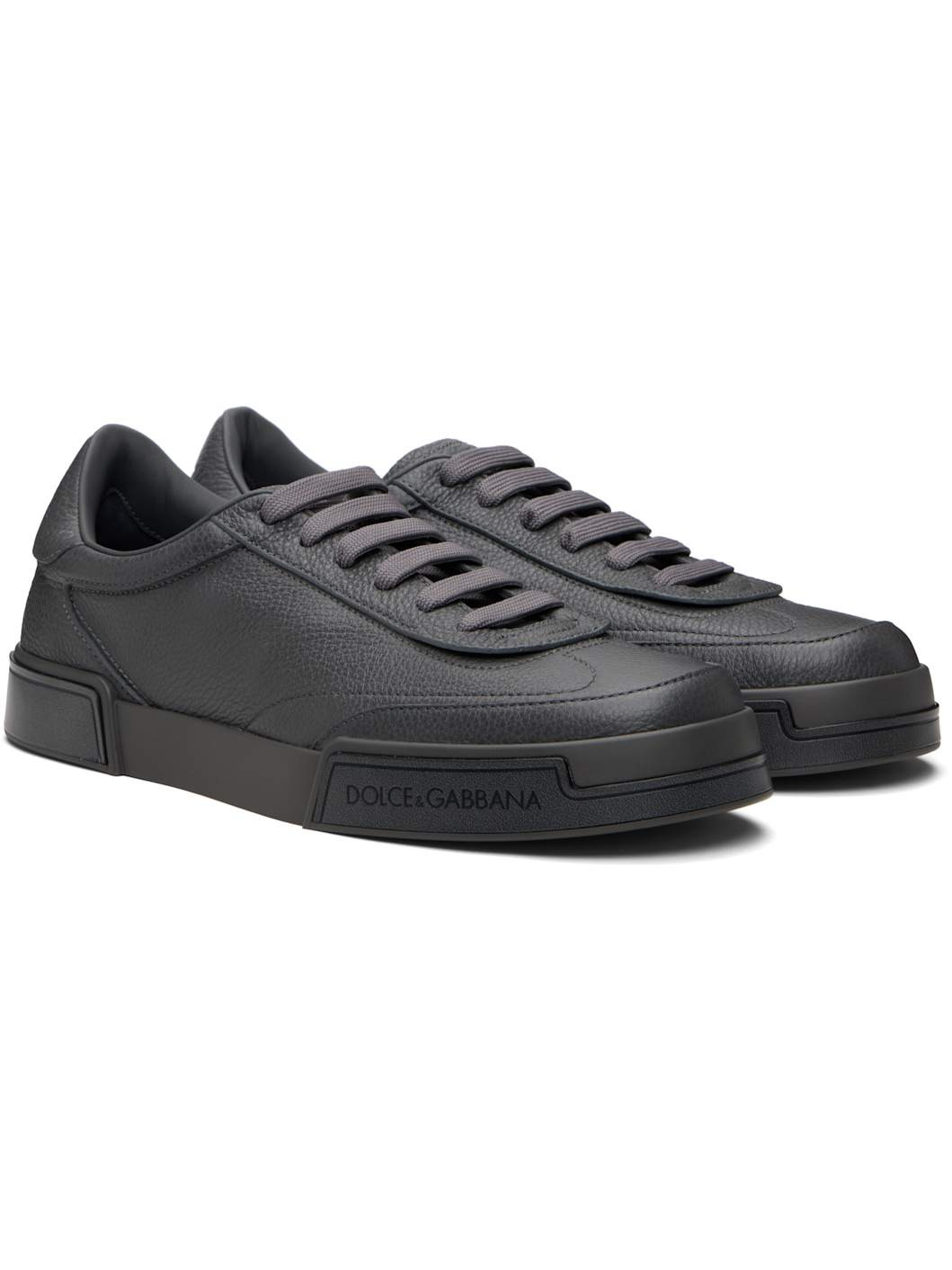 Gray Calfskin Portofino Yacht Sneakers - 4