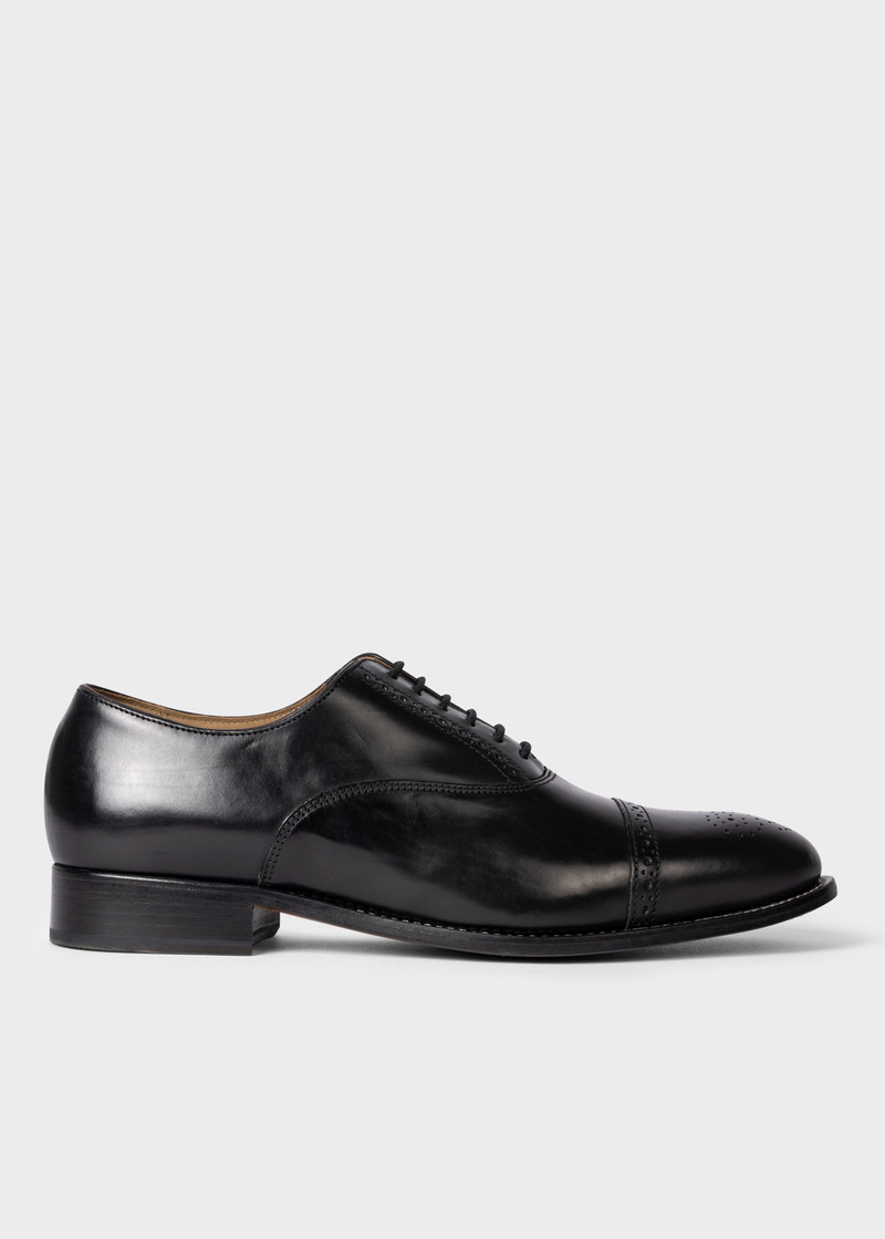 Black Leather 'Philip' Shoes 1